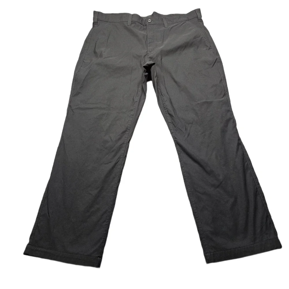 Eddie Bauer Tech Hiking Cargo Pants Mens 40x30 Black Fleece Lined Stretch Winter